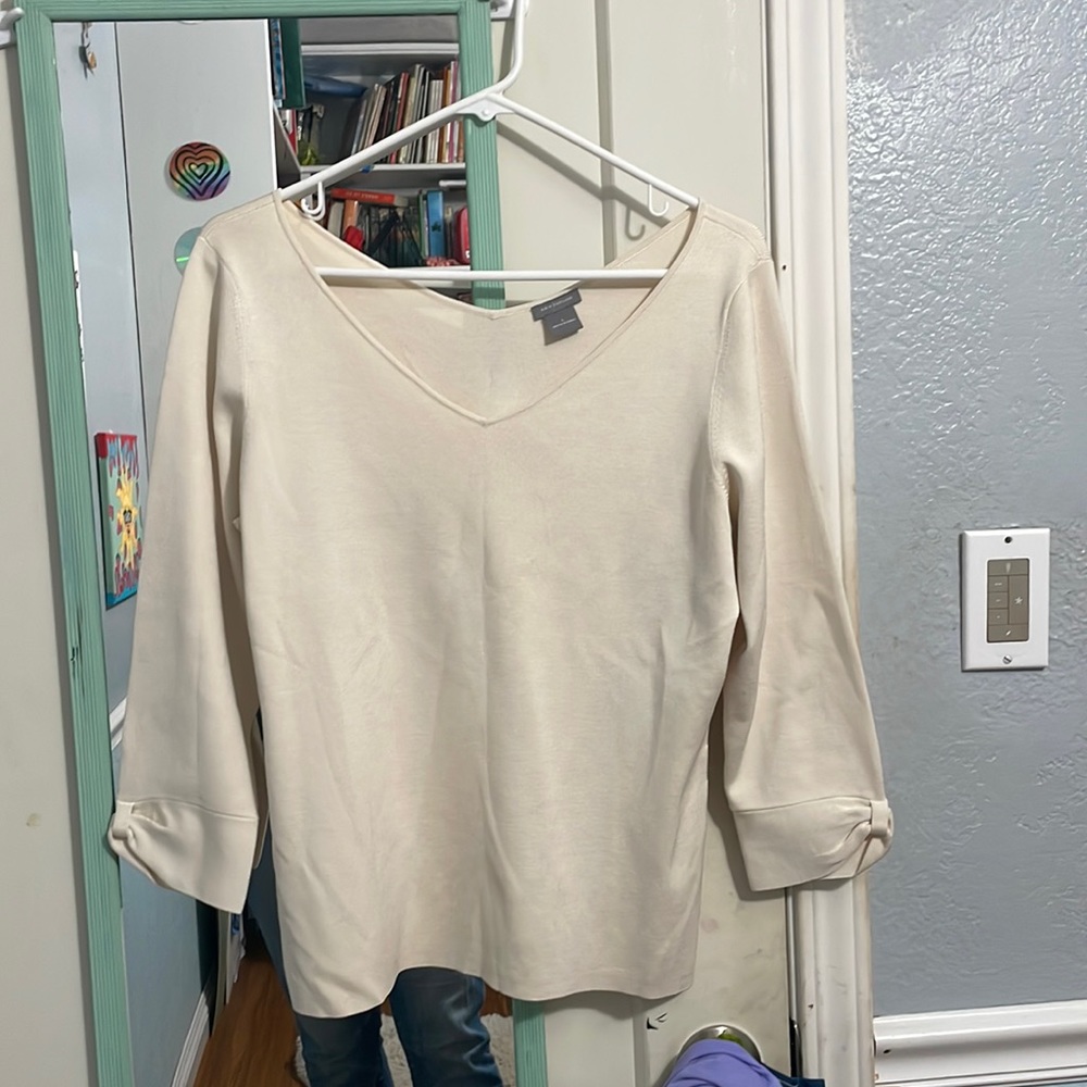 cream ann taylor sweater